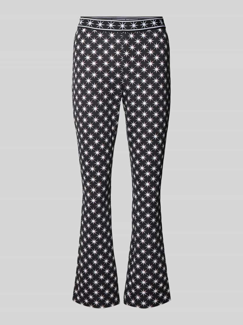Marc Cain Flared fit stoffen broek met elastische band