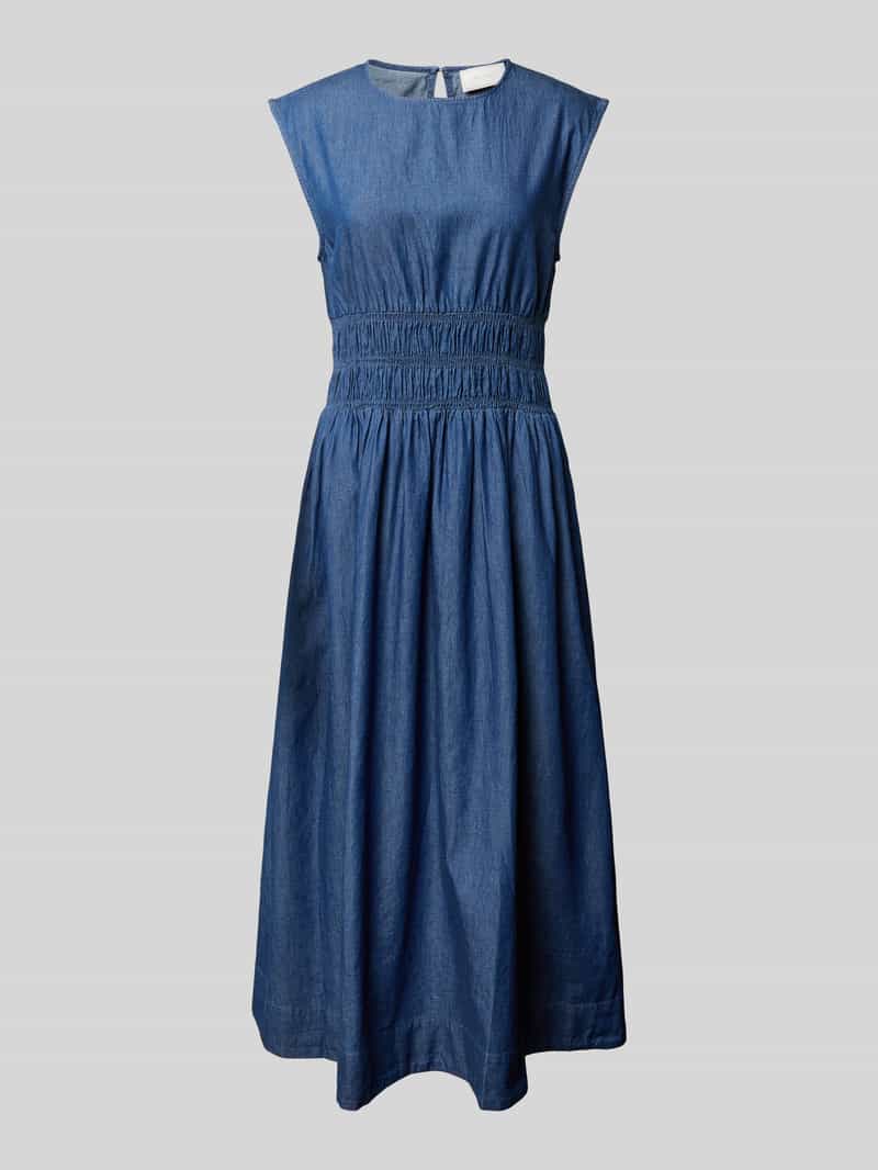 NEO NOIR Midi-jurk met ruches model 'Esmy Denim'