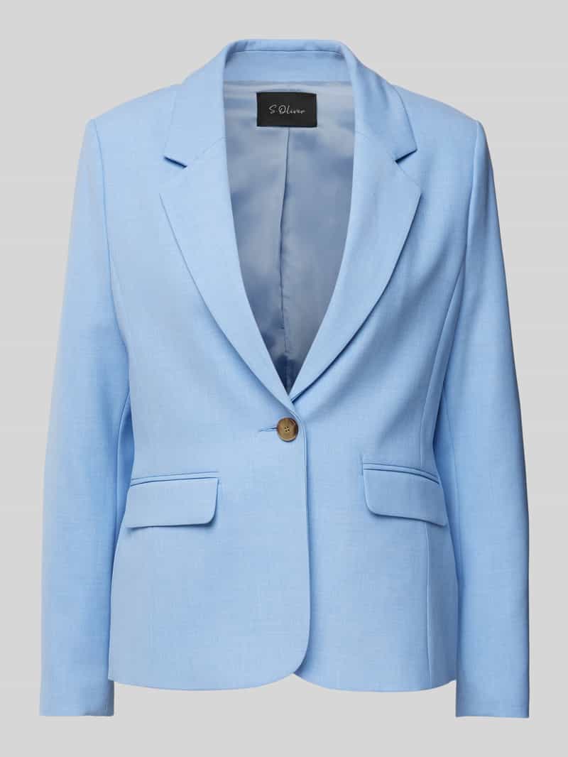 s.Oliver BLACK LABEL Shaped fit blazer in viscosemix met 1-knoopssluiting