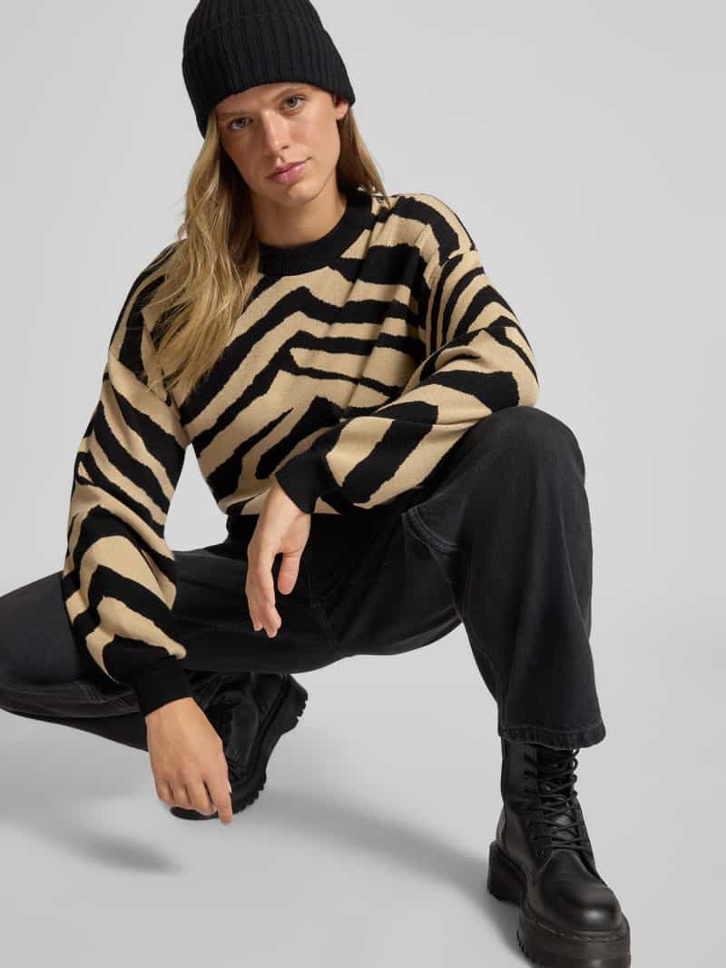 Noisy May Gebreide pullover met ronde hals model 'CHARLOTT'