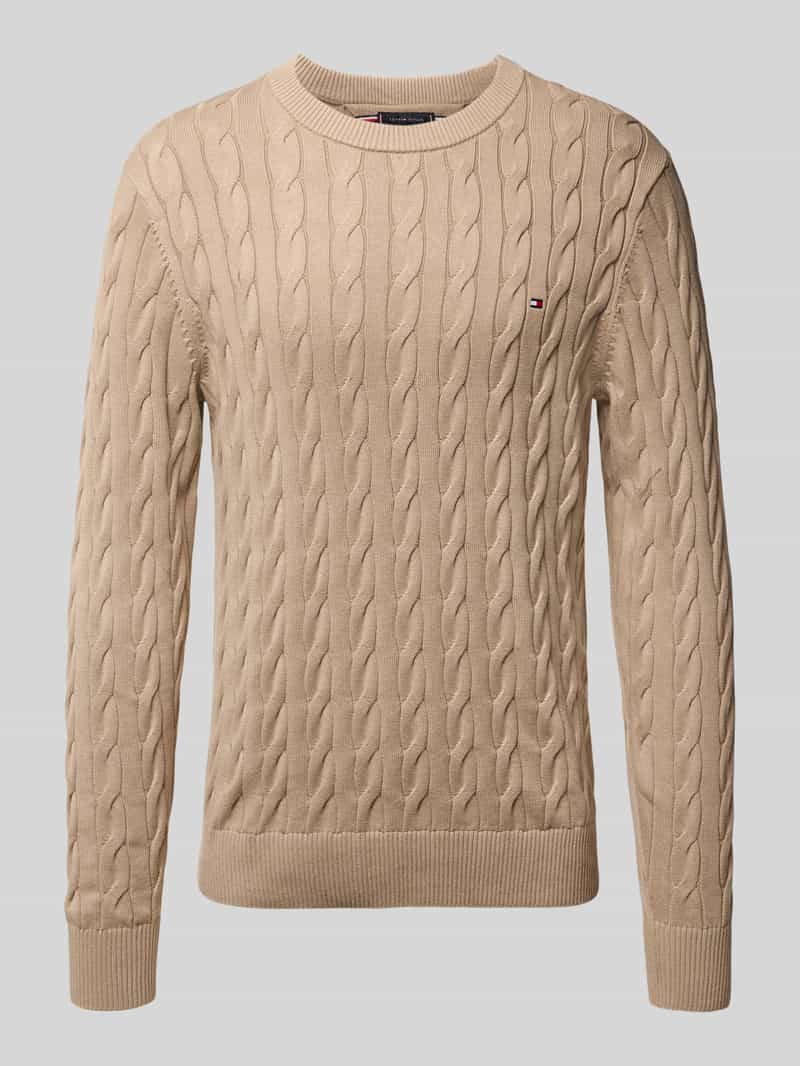 Tommy Hilfiger Regular fit gebreide pullover van zuiver katoen