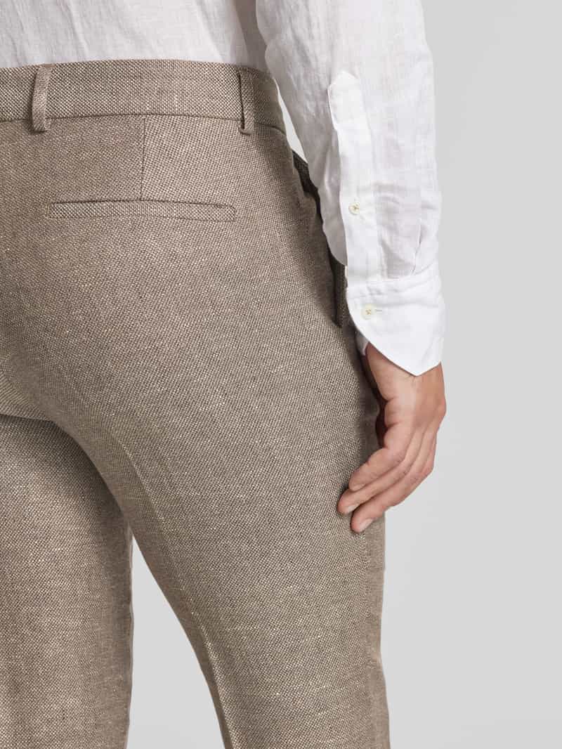 CG Club of Gents Pantalon van linnenmix met wol model 'Paco'
