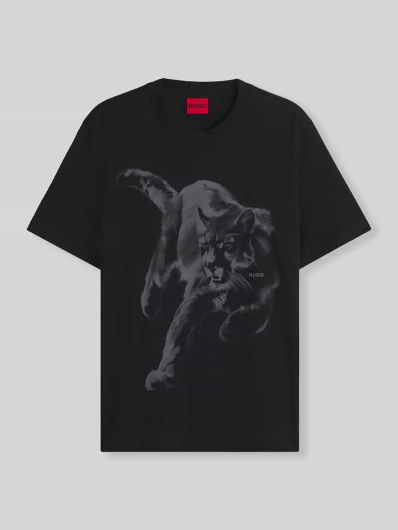 HUGO Regular fit t-shirt van puur katoen model 'Daffilo'