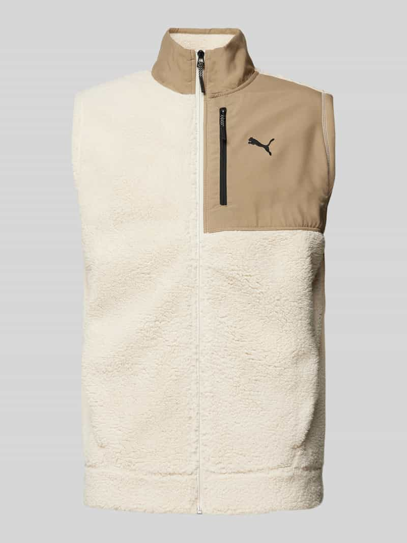 PUMA PERFORMANCE Fleecegilet met logostitching, model 'OPEN ROAD'