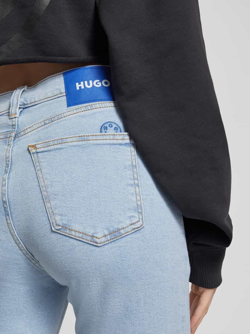 Hugo Blue Jeans met labeldetail model 'Malu'