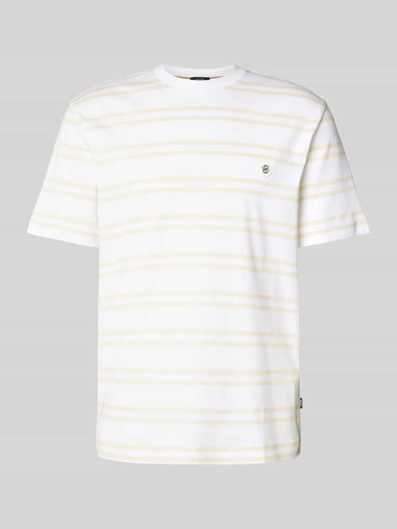 Boss T-shirt met labeldetail model 'Taut'