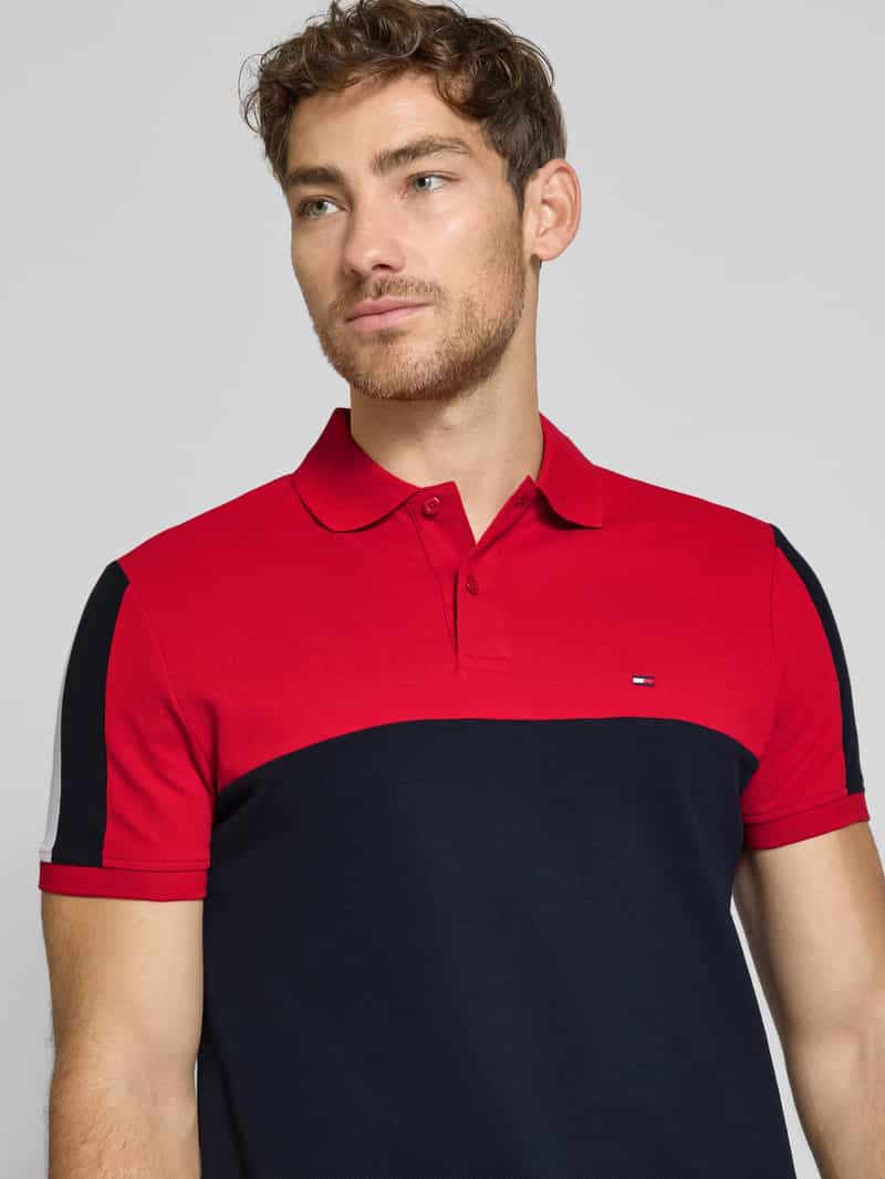 Tommy Hilfiger Regular fit poloshirt van katoenmix