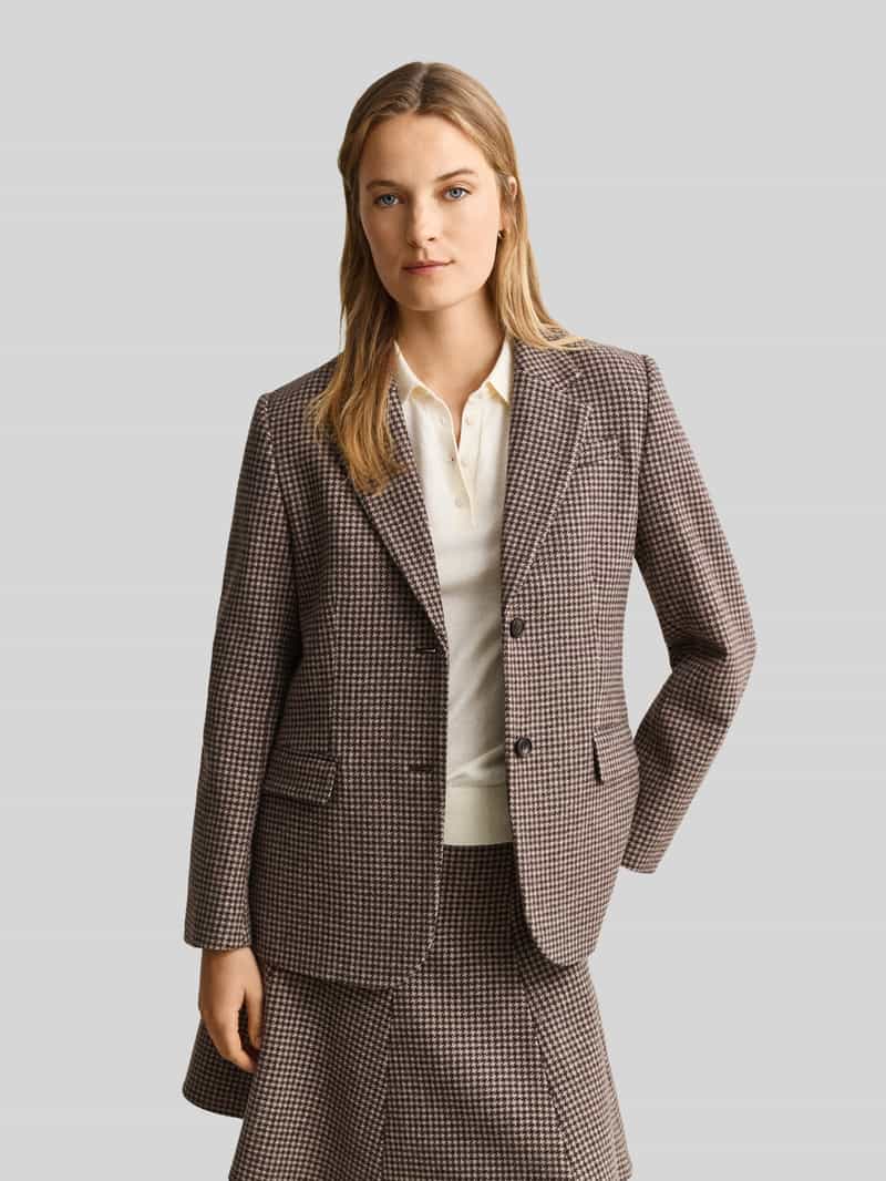 Gant Regular fit korte blazer van pure wol