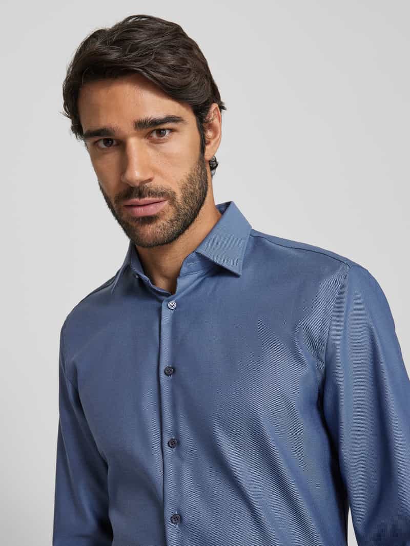 Jake*s Slim fit zakelijk overhemd met extra lange mouwen en kentkraag