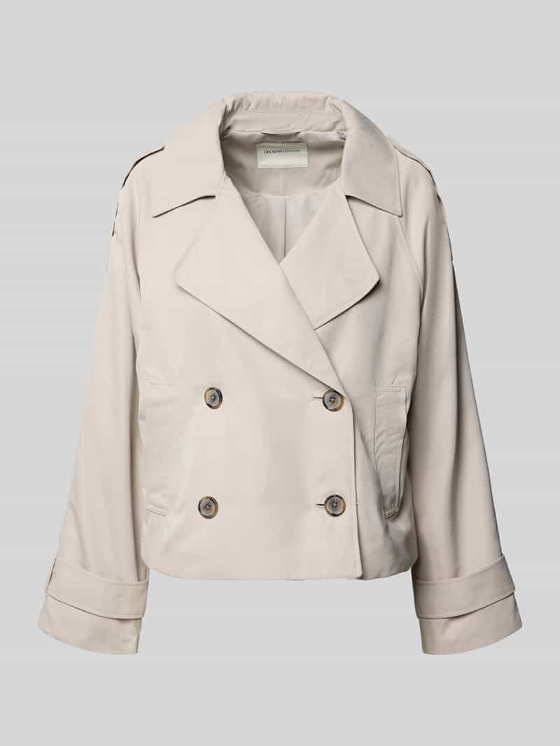 regular fit trenchcoat met schouderriempjes