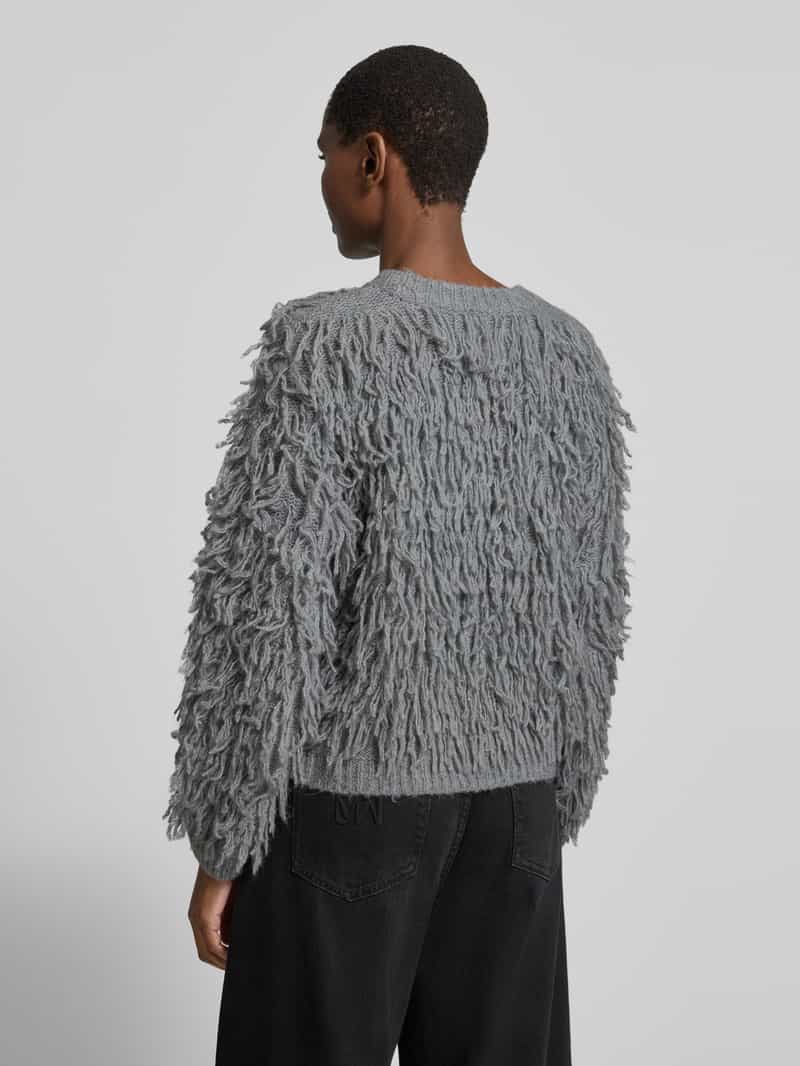 Comma Regular fit gebreide pullover van wolmix met alpaca-aandeel grijs, foto 2