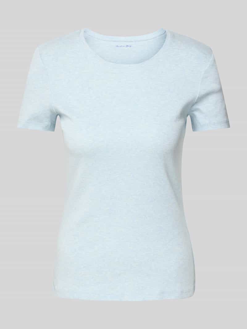 Christian Berg Woman T-shirt met geribde ronde hals