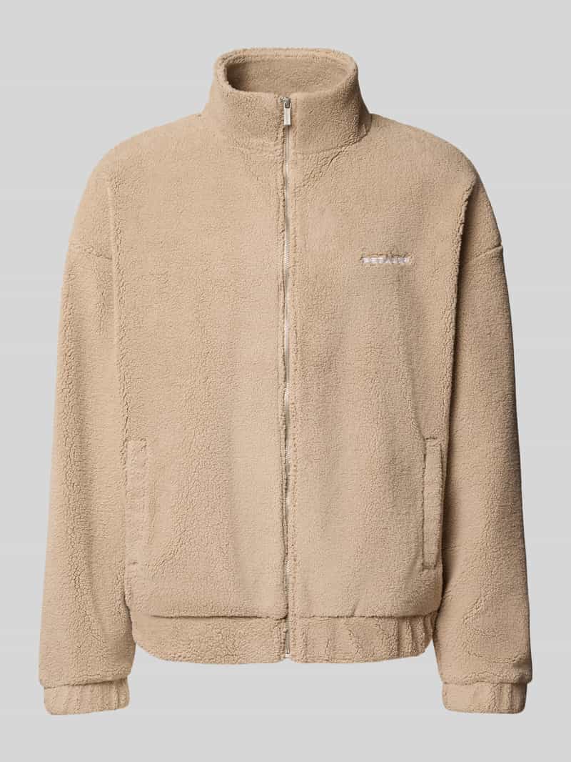 PEGADOR Regular fit fleecejack met labelstitching