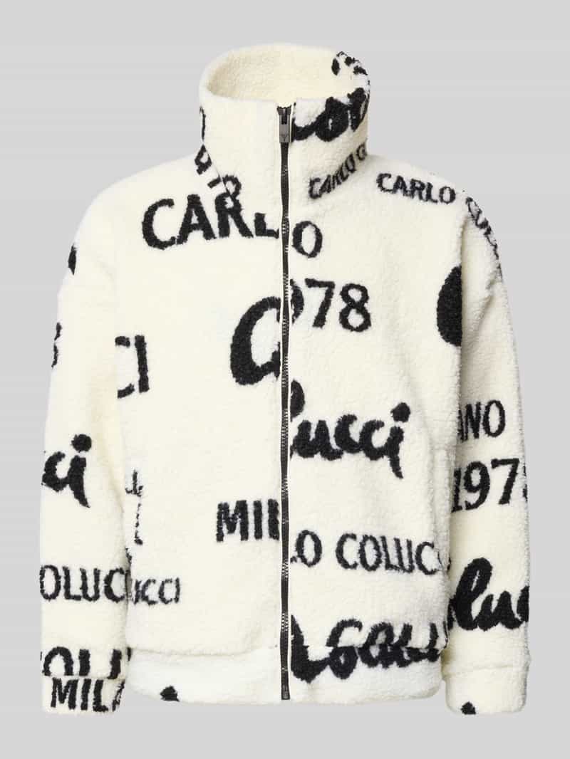 carlo colucci Oversized fleecejack met ritssluiting