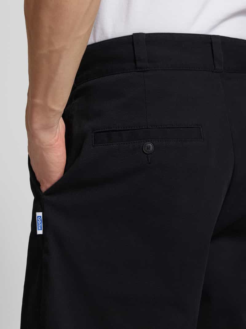 Hugo Blue Baggy fit bermuda met steekzakken model 'Damo'