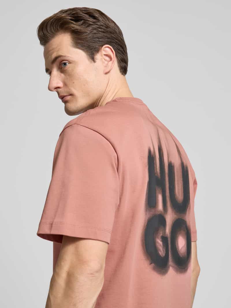 HUGO T-shirt met labelprint model 'Dalsar'