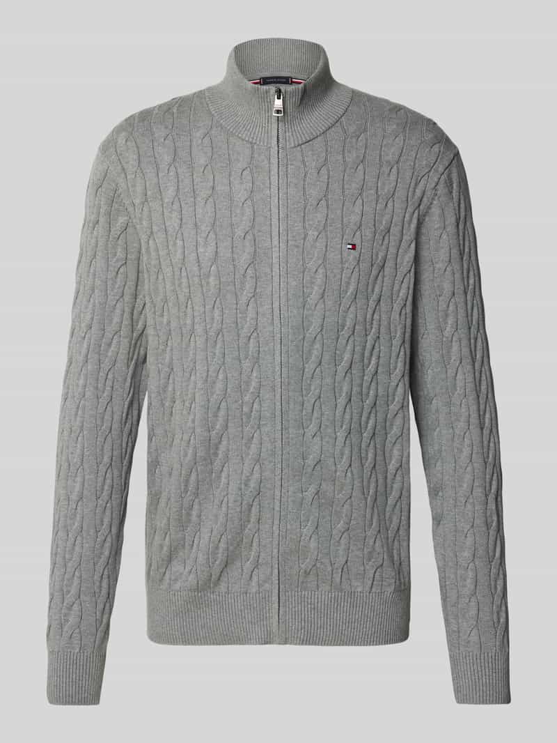 Tommy Hilfiger Regular fit gebreid jack van puur katoen