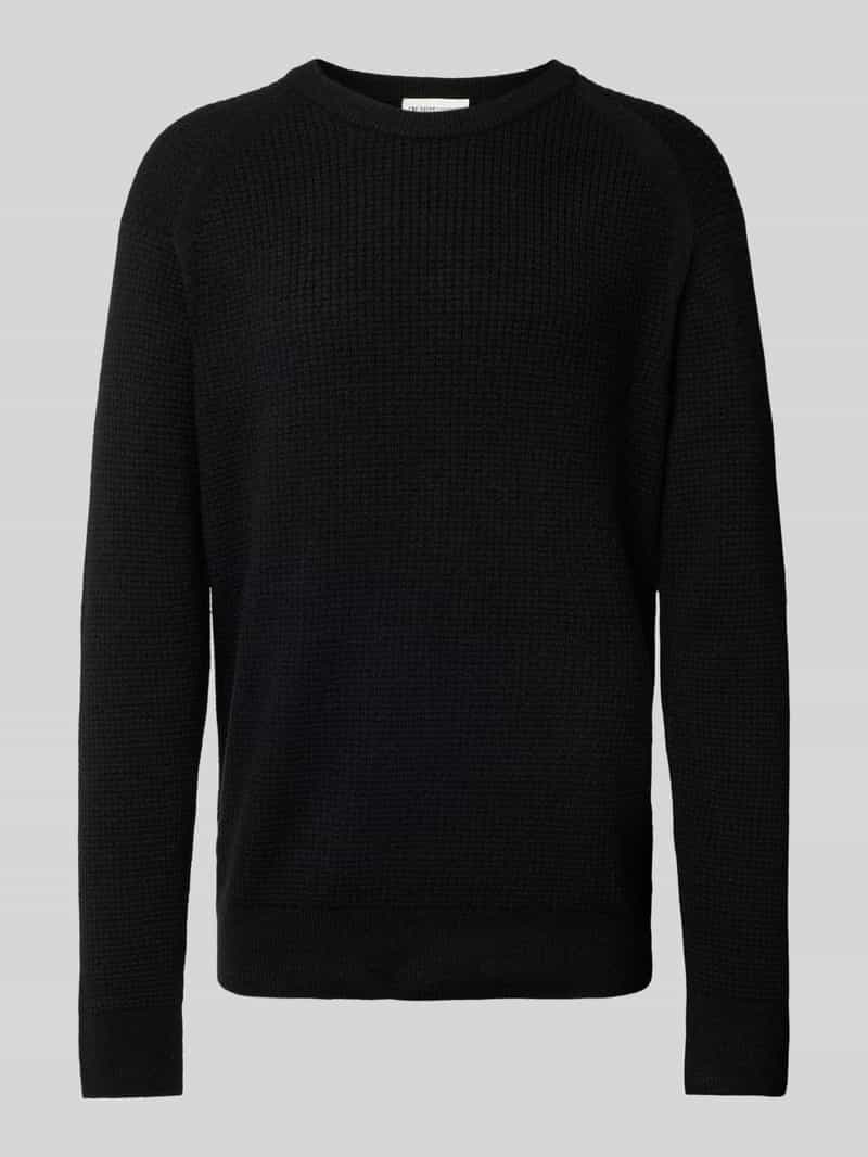 Tom Tailor Denim Regular fit gebreide pullover met wol en structuurmotief