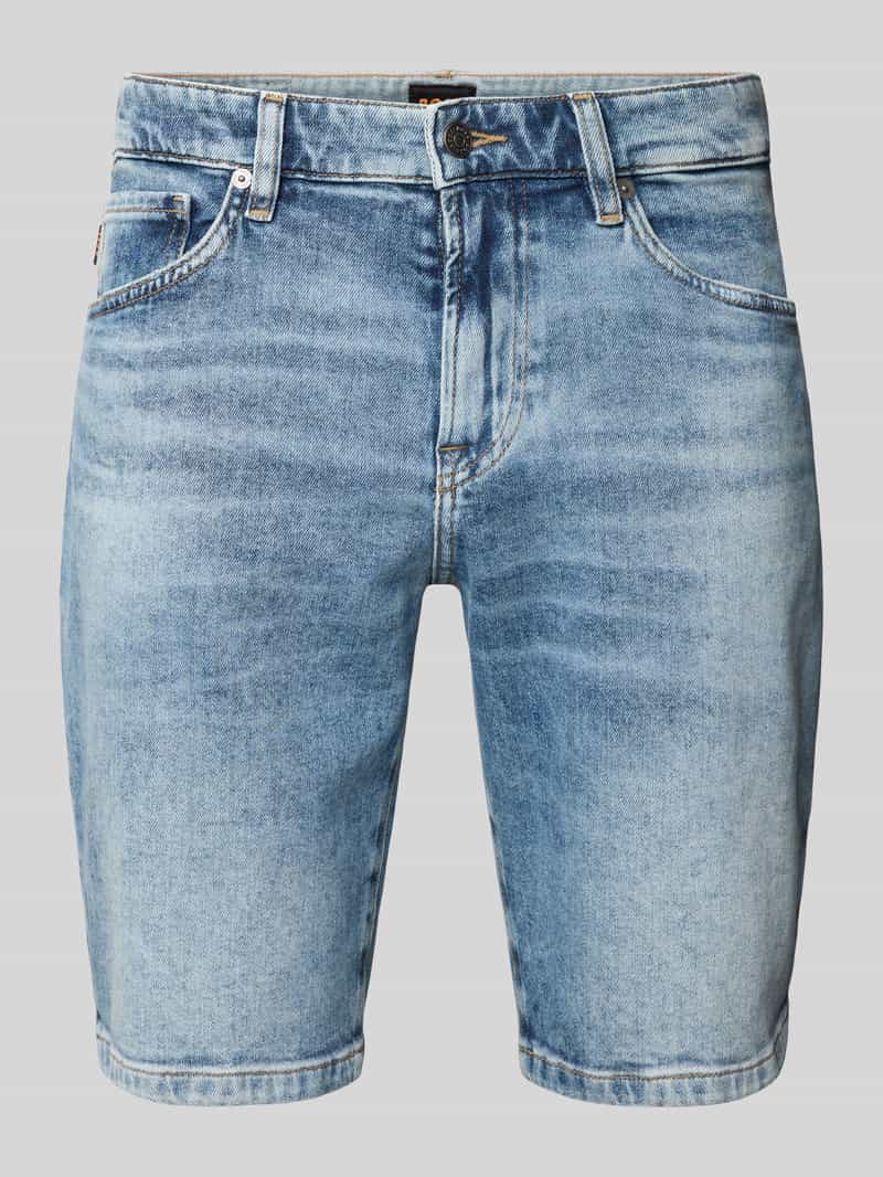 Boss Orange Korte regular fit jeans in used-look model 'Re.Maine'