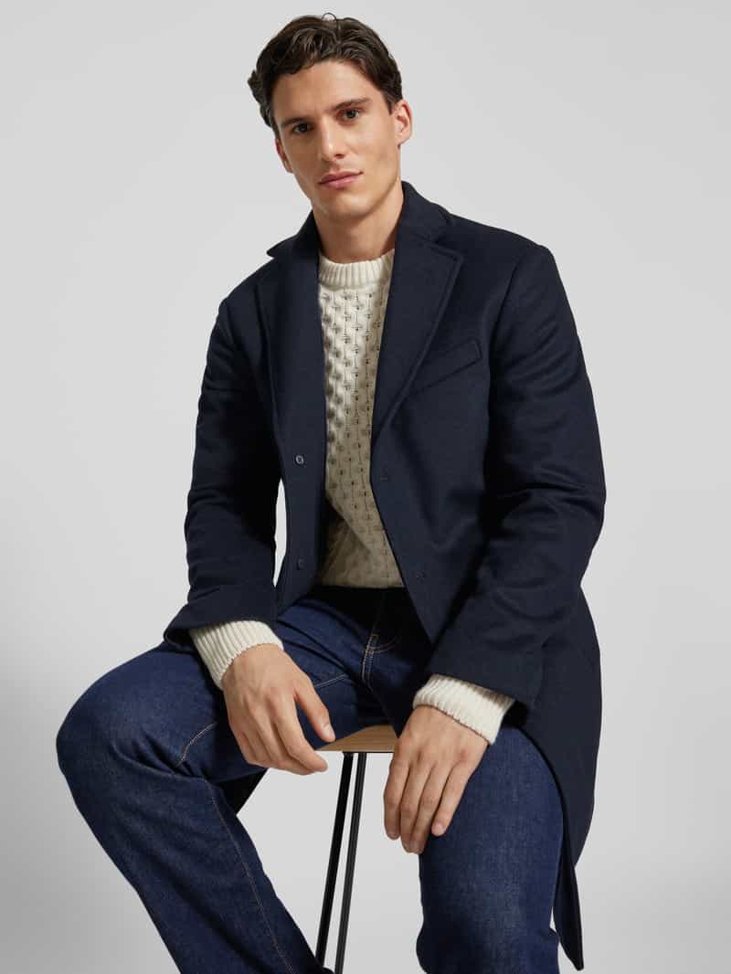JOOP! Collection Lange wollen jas in dubbele-laagjeslook model 'Morris'