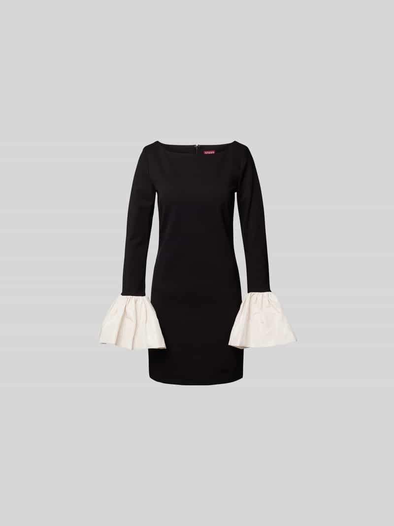 Mini-jurk met trompetmouwen