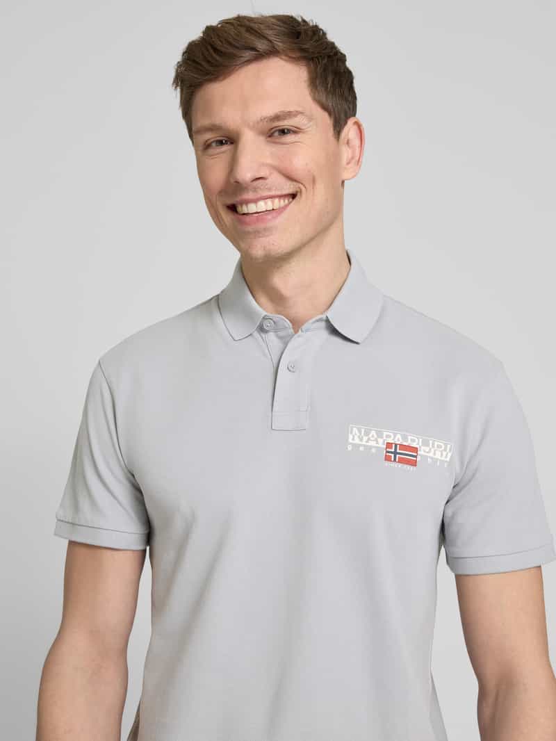 Napapijri Slim fit poloshirt met labelprint model 'AYLMER'