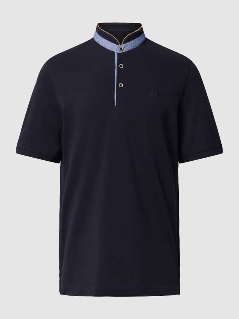 Bugatti Poloshirt met opstaande kraag