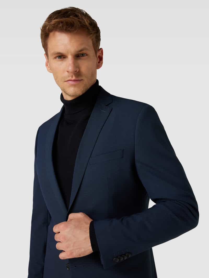 s.Oliver BLACK LABEL 2-knoops colbert van viscosemix met reverskraag model 'Ultimate'