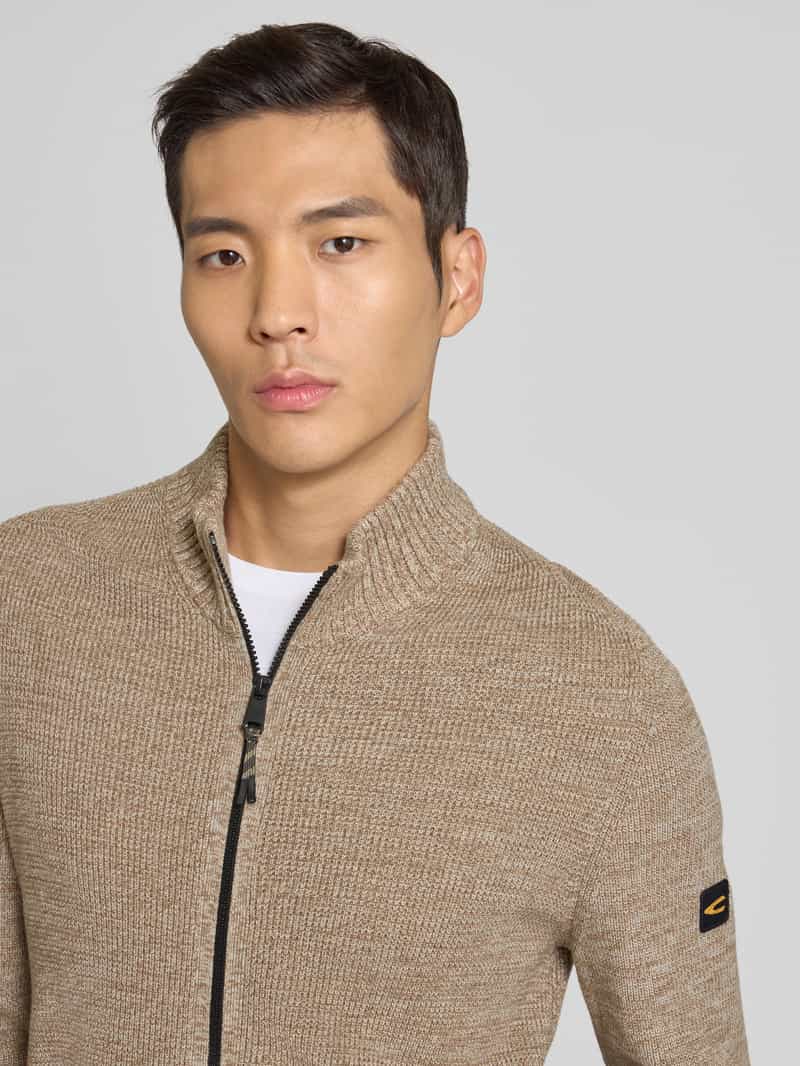 camel active Slim fit gebreid jack model 'Mouline'