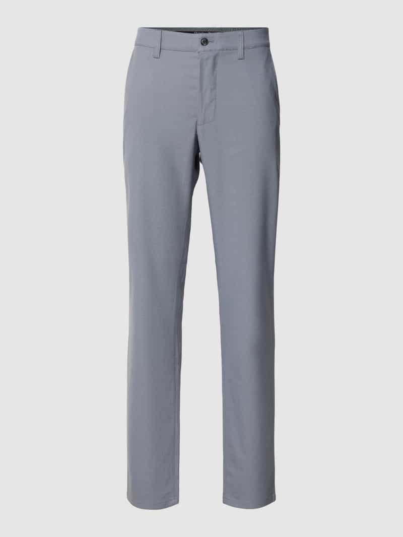 Christian Berg Men Regular fit broek met viscose en structuurmotief