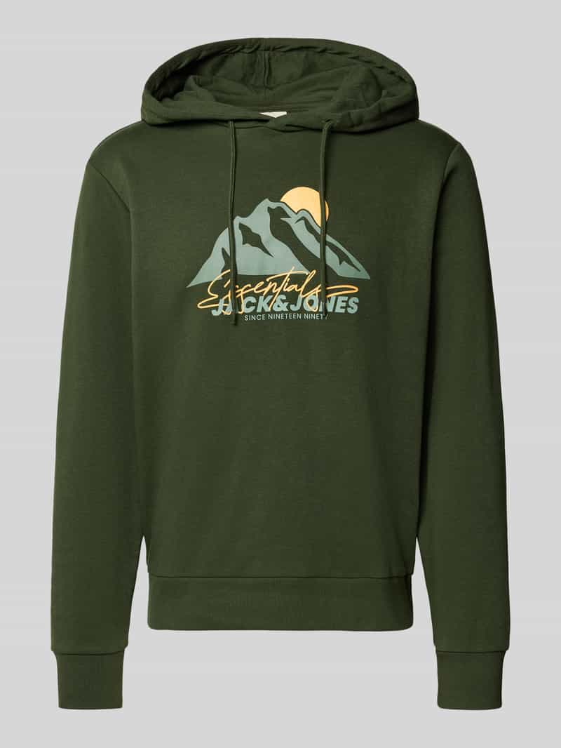 jack & jones Hoodie met motiefprint model 'SUN'