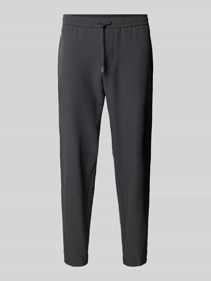 BOSS Green Relaxed fit stoffen broek met elastische band model 'T_Flex'