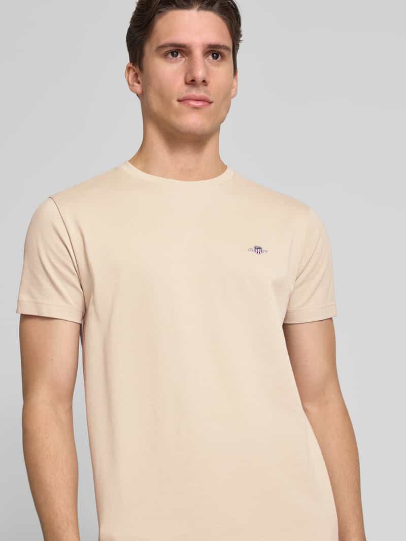 Gant Slim fit T-shirt met labelstitching