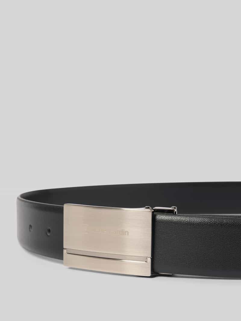 Pierre Cardin Leren riem met pinsluiting in metallic model 'KOPPEL'