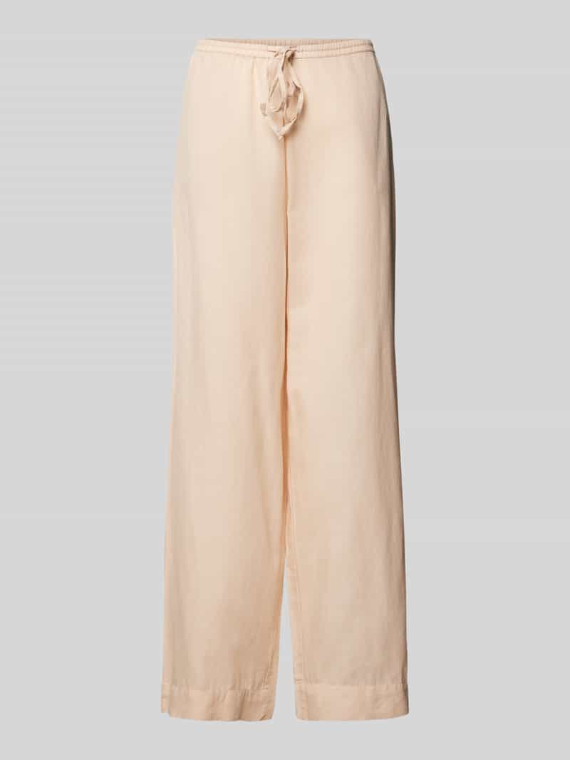 MSCH Copenhagen Wide leg linnen broek met elastische band model 'Mirilla'
