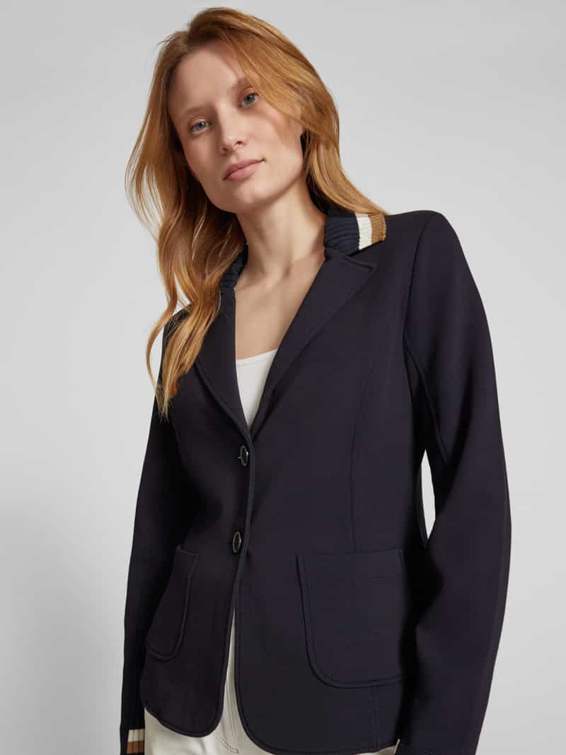 Marc Cain Slim fit blazer met contraststrepen