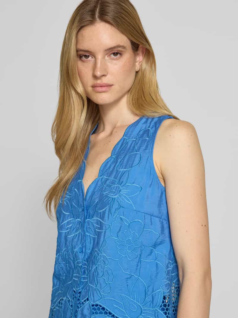 MOS MOSH Regular fit blousetop met V-hals model 'Daima'