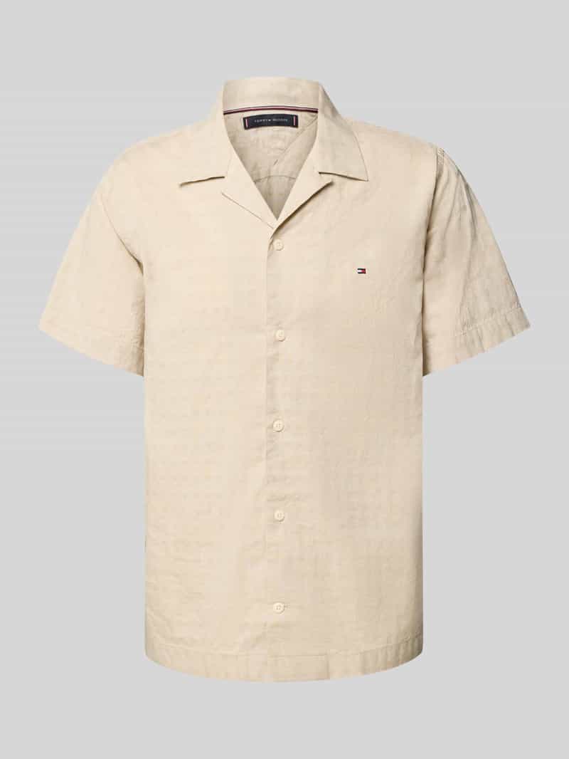 Tommy Hilfiger Regular fit vrijetijdsoverhemd van een mix van katoen en linnen