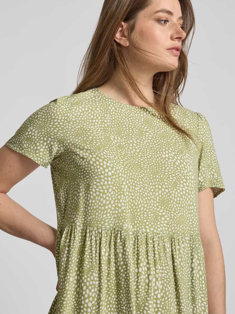 Vila Knielange jurk van viscose in laagjeslook