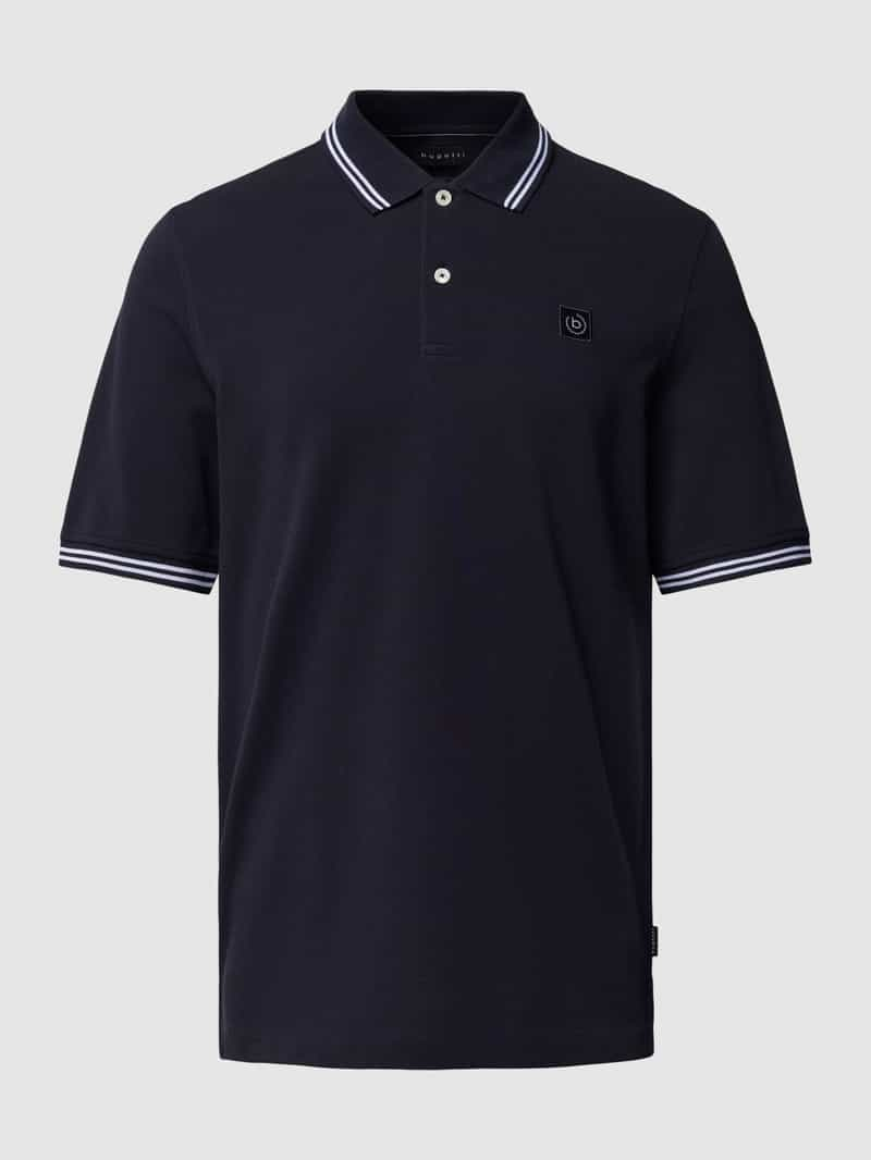 Bugatti Poloshirt met contrastgarnering