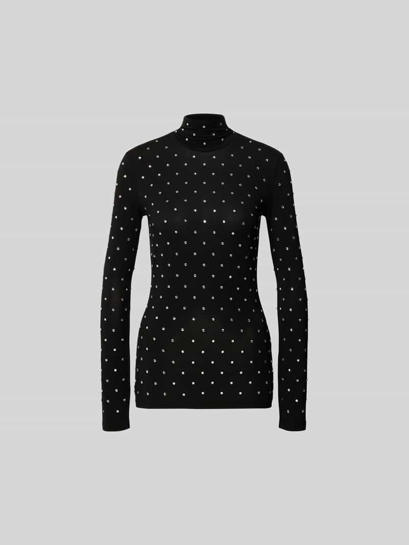 Shirt met lange mouwen en siersteentjes