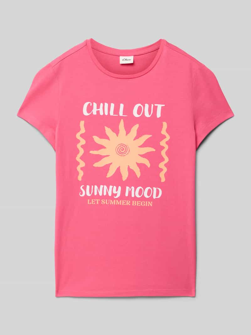 s.Oliver RED LABEL Loose fit T-shirt van puur katoen