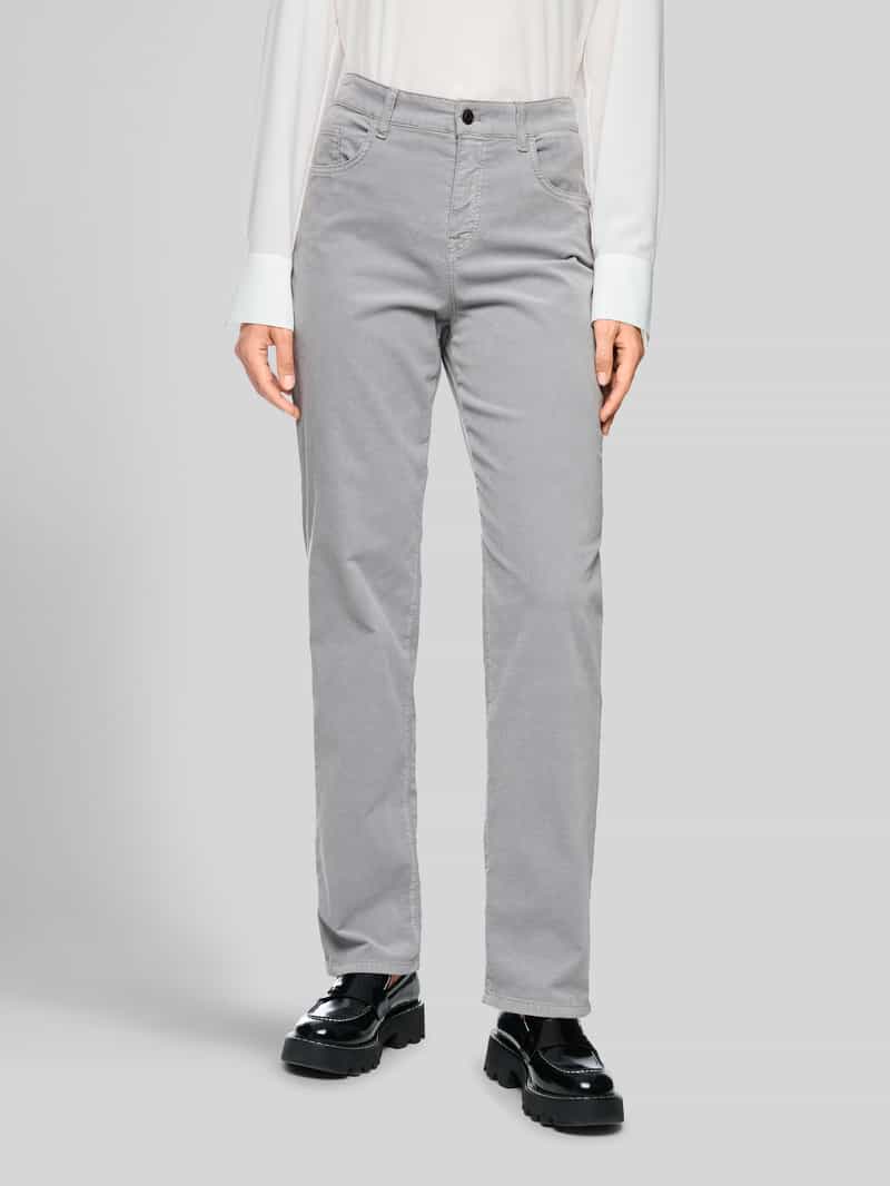 Marc Cain straight fit broek met corduroystructuur