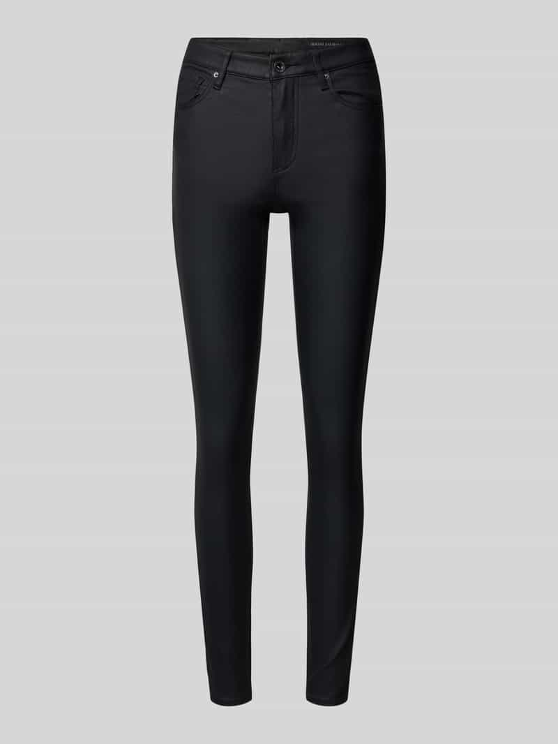 Armani Exchange Super skinny fit jeans in leerlook