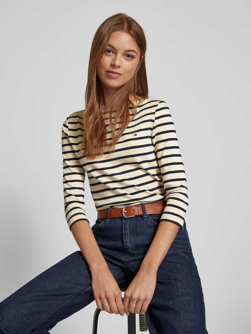 Tommy Hilfiger slim fit shirt met 3 4-mouwen
