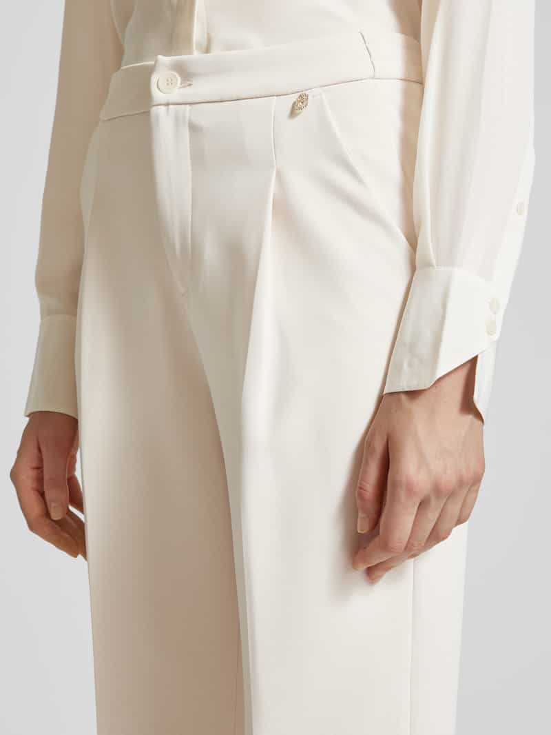 Liu Jo White Slim fit stoffen broek met tunnelkoord
