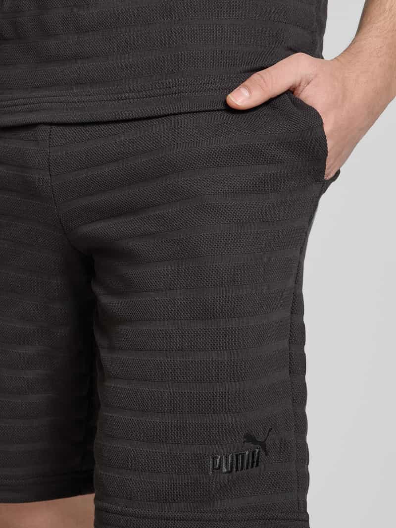 PUMA PERFORMANCE Slim fit korte broek met structuurmotief model 'ESS ELEVATED'