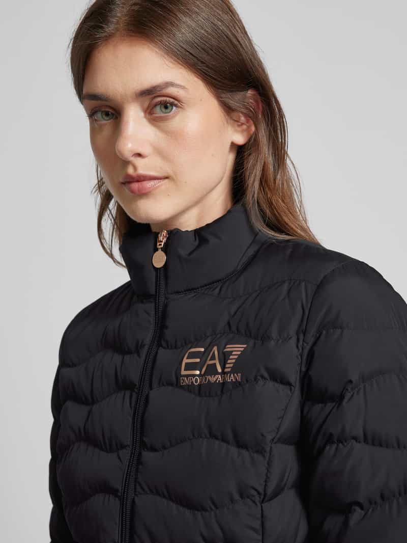 EA7 Emporio Armani Gewatteerd jack met labelprint