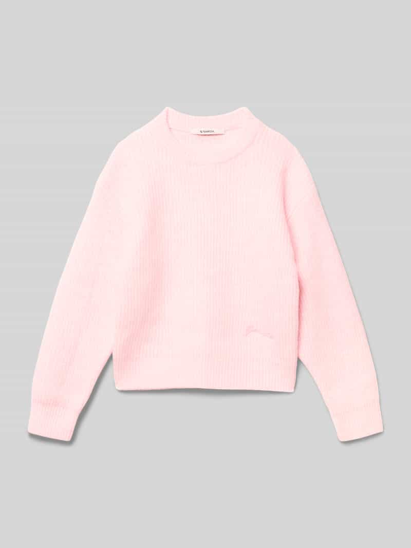 Garcia Gebreide pullover met ribboorden