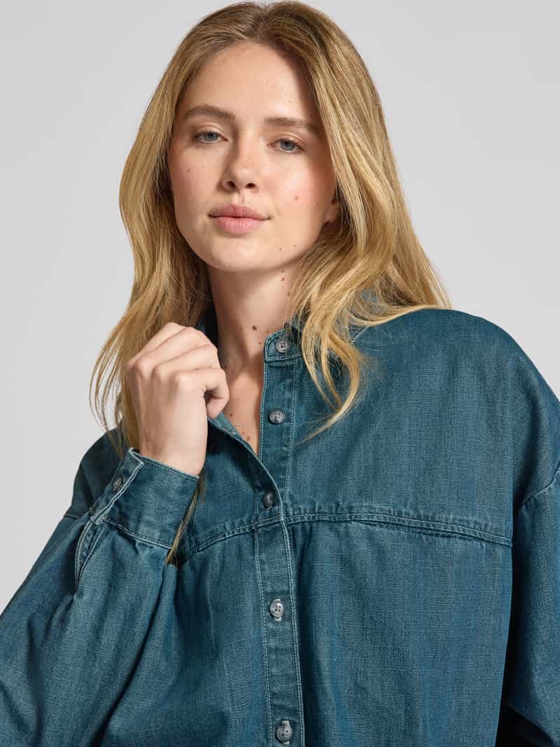 American vintage Relaxed FIT jeansblouse met overhemdkraag model 'OZYR'